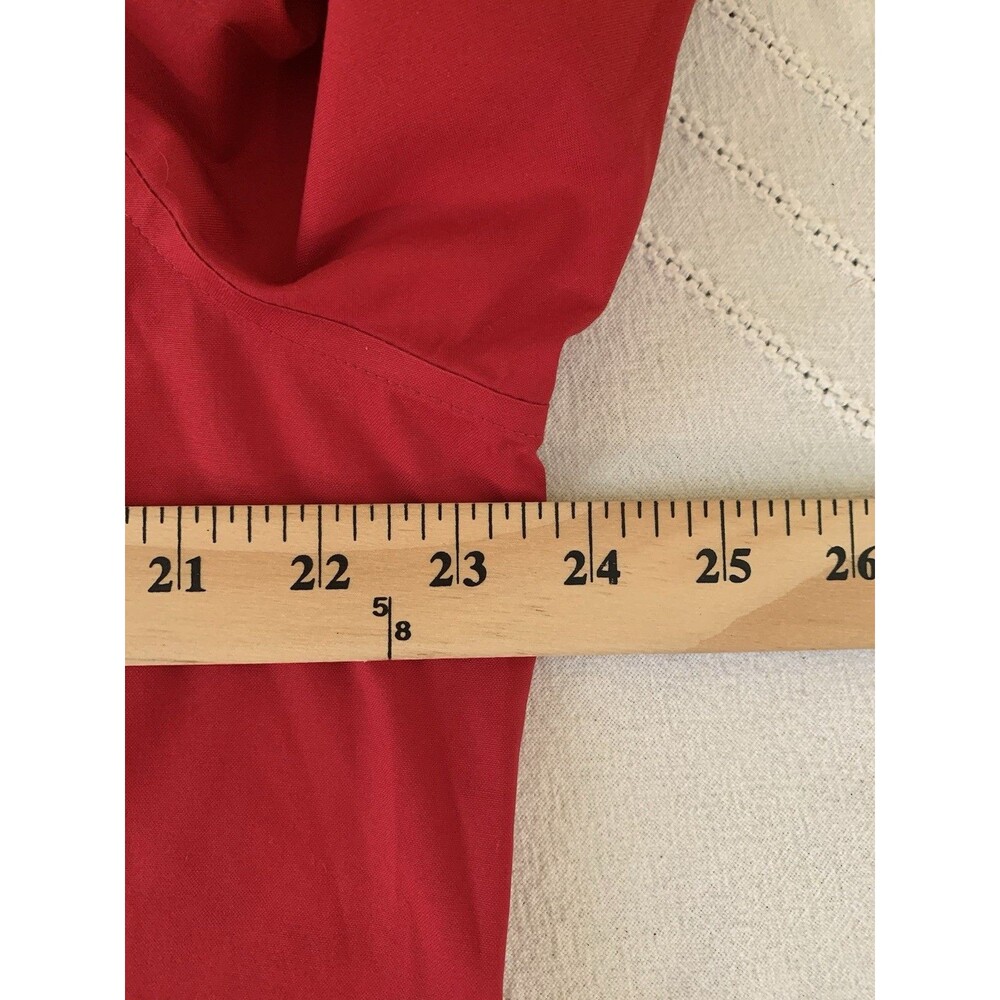 Chicos Size 3 Womens XL Top Red No-Iron 100% Cotton Button Front Shirt - Picture 5 of 6